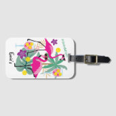 Étiquette À Bagage Été Pickleball 🤩 Fête tropicale Bagage Balise (Devant Horizontal)