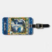 Étiquette À Bagage Été, Sicile oranges méditerranéennes majolica (Devant horizontal)