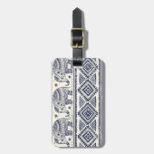 Étiquette À Bagage Ethnic Tribal Aztec Elephant Pattern (Devant Vertical)