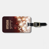 Étiquette À Bagage Étincelle à la mode et élégante de parties (Devant horizontal)