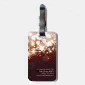 Étiquette À Bagage Étincelle à la mode et élégante de parties (Dos Vertical)