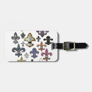 Étiquette À Bagage Étincelle de bijou de Fleur De Lis Flor la