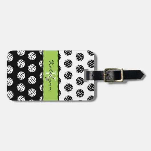 Étiquette À Bagage Étiquette à la mode de bagage de volleyball de (Devant horizontal)