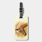 Étiquette À Bagage Étiquette animale de bagage de cheval Brown (Devant Vertical)