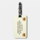 Étiquette À Bagage Étiquette animale de bagage de cheval Brown (Dos Vertical)