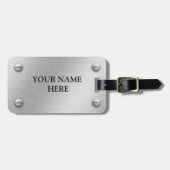 Étiquette À Bagage Étiquette balayée d'aluminium et de bagage d'effet (Devant horizontal)