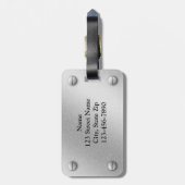Étiquette À Bagage Étiquette balayée d'aluminium et de bagage d'effet (Dos Vertical)