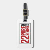 Étiquette À Bagage Étiquette blanche de bagage (Devant Vertical)