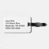 Étiquette À Bagage Étiquette blanche de bagage de musique de feuille (Dos horizontal)