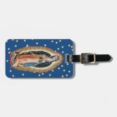 Étiquette À Bagage Étiquette bleue de bagage de Guadalupe (Devant horizontal)