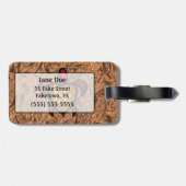 Étiquette À Bagage Étiquette bleue de bagage de tortue de Shell (Dos horizontal)