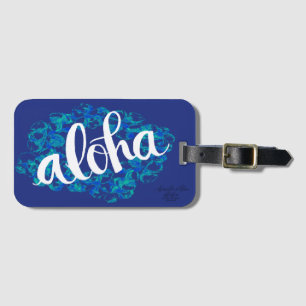 Étiquette À Bagage Étiquette bleue de bagage d'Hawaï Aloha
