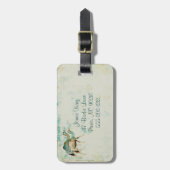 Étiquette À Bagage Étiquette bleue rêveuse de bagage de chameaux (Devant Vertical)