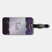 Étiquette À Bagage Étiquette Bling en cristal pourpre Strass de (Dos horizontal)