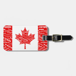 Étiquette À Bagage Étiquette canadienne de bagage de vétéran