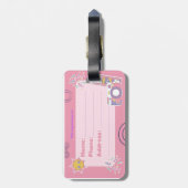 Étiquette À Bagage étiquette "Ce sac appartient à" (Dos Vertical)