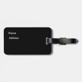 Étiquette À Bagage Étiquette Cheerleading de bagage de bloc en vert (Dos horizontal)