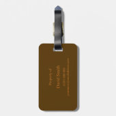 Étiquette À Bagage Étiquette classique Monogramme japonais (Dos Vertical)