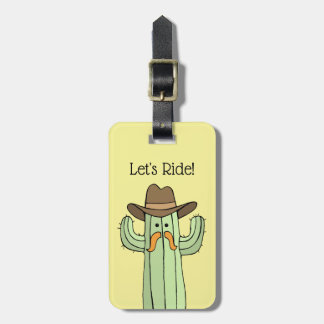 Étiquette À Bagage Étiquette Cowboy Cactus Let's Ride Luggage