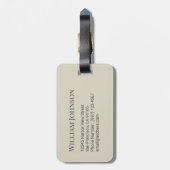 Étiquette À Bagage Étiquette de bagage (Dos Vertical)