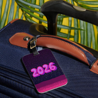 Étiquette À Bagage Étiquette de bagage année de voyage 2026