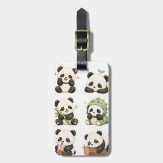 Étiquette À Bagage Étiquette de bagage au motif de panda roux kawaii 