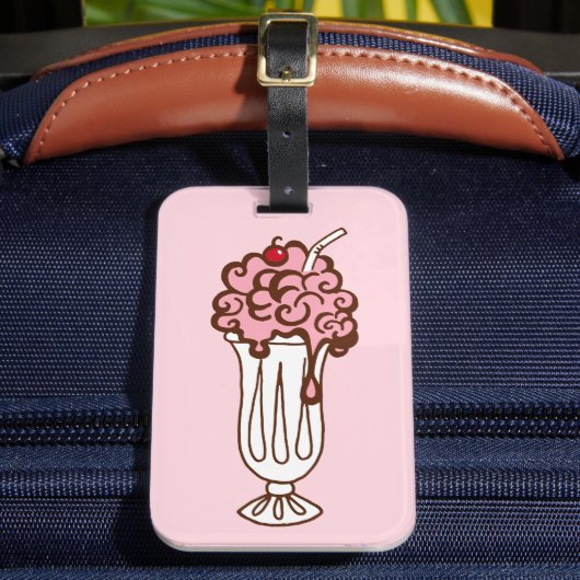 Étiquette À Bagage Étiquette de bagage au soda cerise rétro (Insitu Rectoal 2)