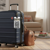Étiquette À Bagage Étiquette de bagage avec code QR personnalisé pour