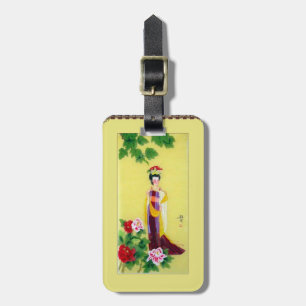 Étiquette À Bagage Étiquette de bagage avec des initiales et le motif