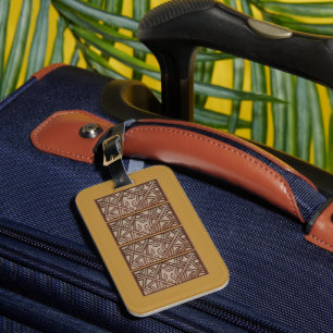 Étiquette À Bagage Étiquette de bagage avec design doré unique