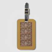 Étiquette À Bagage Étiquette de bagage avec design doré unique (Devant Vertical)