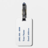 Étiquette À Bagage Étiquette de bagage avec initiales de Caroline du  (Dos Vertical)