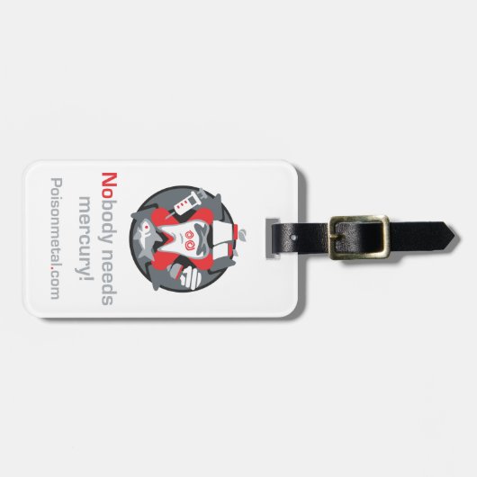 Étiquette À Bagage Étiquette de bagage avec le bracelet en cuir (Devant horizontal)