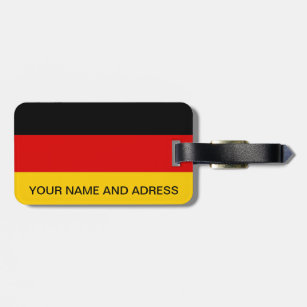Étiquette À Bagage Étiquette de bagage avec le drapeau de l'Allemagne