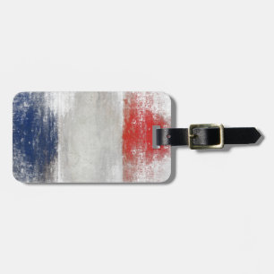 Étiquette À Bagage Étiquette de bagage avec le drapeau sale