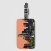 Étiquette À Bagage Étiquette de bagage avec l'horizon de Dallas (Devant Vertical)