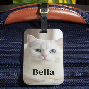 Étiquette À Bagage Étiquette de bagage avec photo personnalisée de ch