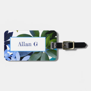 Étiquette À Bagage Étiquette de bagage botanique avec feuilles et cui