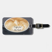 Étiquette À Bagage Étiquette de bagage Café Latte puis Voyage (Devant horizontal)