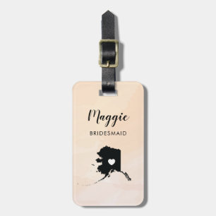 Étiquette À Bagage Étiquette de bagage carte de l'Alaska pour la bien