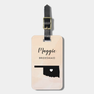 Étiquette À Bagage Étiquette de bagage carte de l'Oklahoma, Bienvenue