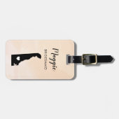 Étiquette À Bagage Étiquette de bagage carte du Delaware, Bienvenue a (Devant horizontal)