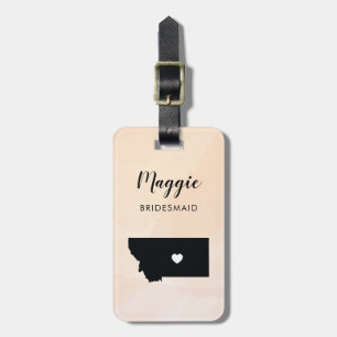 Étiquette À Bagage Étiquette de bagage carte du Montana, Bienvenue au