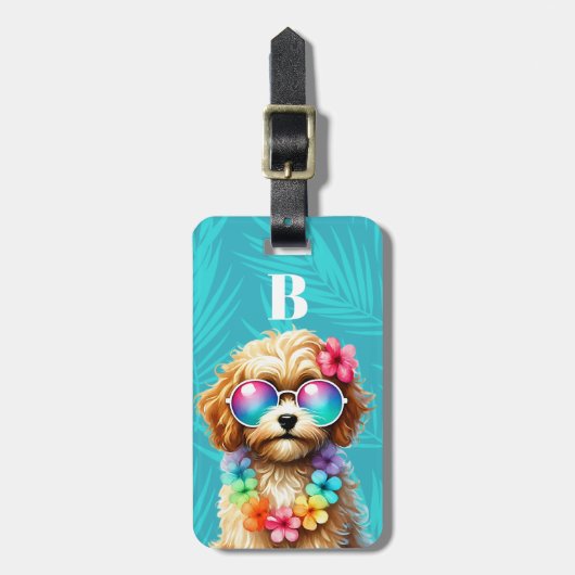 Étiquette À Bagage Étiquette de bagage Cavapoo (Devant Vertical)
