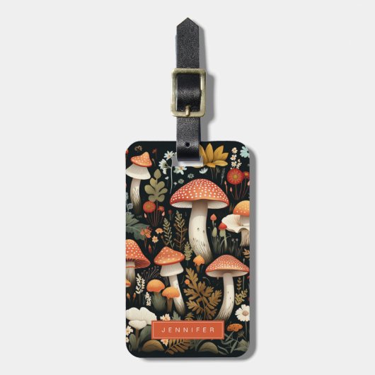 Étiquette À Bagage Étiquette de bagage champignon (Devant Vertical)