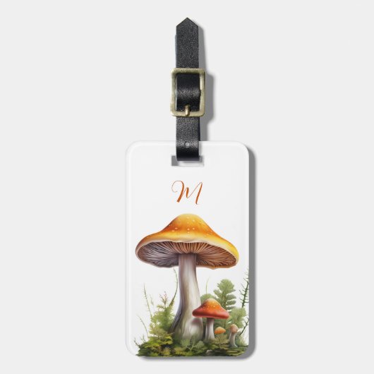 Étiquette À Bagage Étiquette de bagage champignon (Devant Vertical)