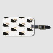 Étiquette À Bagage Étiquette de bagage chat noir (Devant Horizontal)
