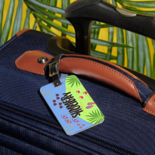 Étiquette À Bagage Étiquette de bagage Coucher de soleil tropical