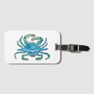 Étiquette À Bagage Étiquette de bagage crabe aquarelle