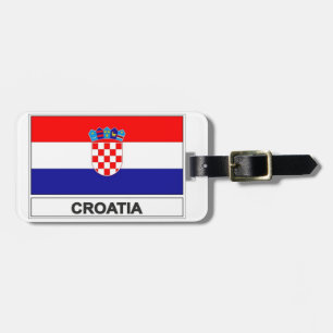 Étiquette À Bagage Étiquette de bagage Croatie colorée